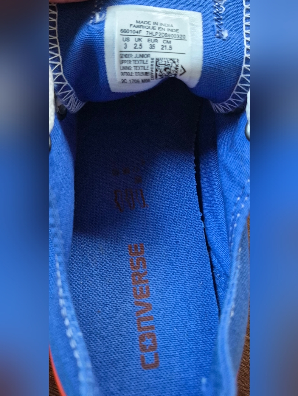 Converse All-Star Low-Top Sneakers Blue Orange Sz Youth 3 Florida Gator Fan! - Picture 5 of 5